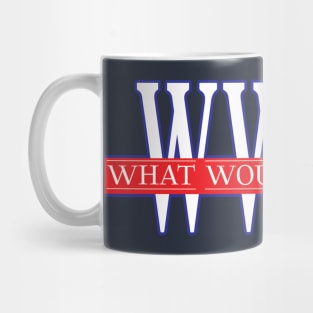 What would Jesus do WWJD ALL AMERICAN Mug